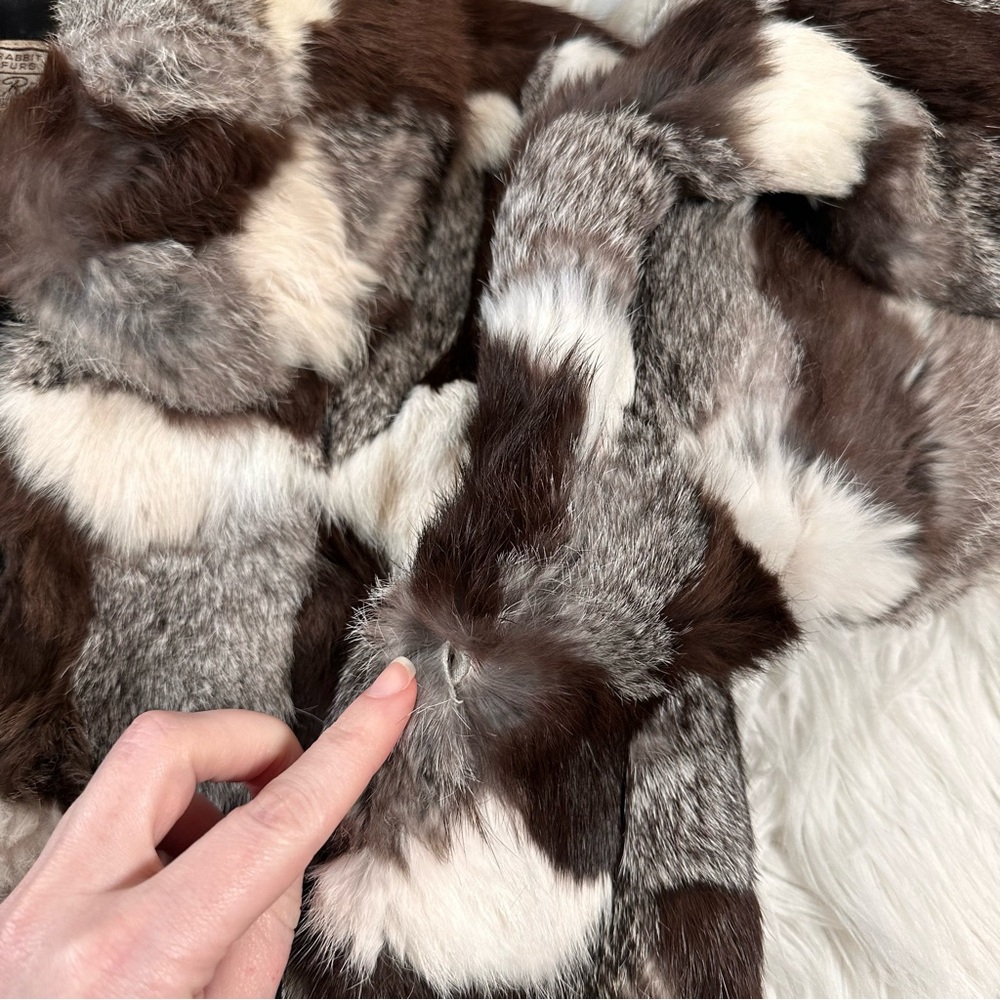 Dino Rico • Vintage Patchwork Rabbit Fur Coat - Picture 13 of 16